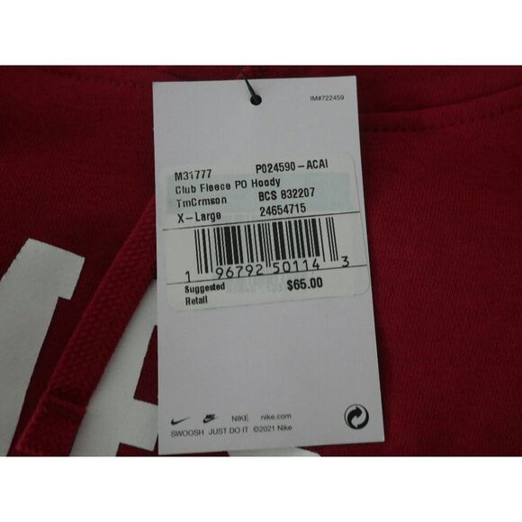 Nike Men's Iowa State Cyclones Cardinal Ames 515 Area Code Hooded Sweatshirt Red - Picture 7 of 10